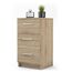 Vicco Nachttisch, Sonoma, 38 x 66 cm, geeignet für Boxspringbetten mit erhöhtem Rahmen
