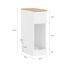 SoBuy Nachttisch schmal Nachtschrank Beistelltisch mit Schublade und Ablage Nachtkästchen Nightstand für Schlafzimmer Wohnzimmer Weiß B20 x T35 x H60 cm FBT111-W