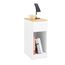 SoBuy Nachttisch schmal Nachtschrank Beistelltisch mit Schublade und Ablage Nachtkästchen Bedside Table für Schlafzimmer Wohnzimmer Weiß B25 x T40 x H60 cm FBT111-II-WN