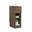 SoBuy Nachttisch schmal Nachtschrank Beistelltisch mit Schublade und 2 Ablage Nachtkästchen Nightstand für Schlafzimmer Wohnzimmer Braun B20 x T35 x H60 cm FBT111-SN