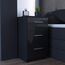 Vicco Nachttisch, Schwarz Hochglanz, 38 x 66 cm, geeignet für Boxspringbetten mit erhöhtem Rahmen