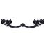 JETLAND Schubladengriffe in französischer Provinz, 4 Stück, flach, schwarz, 10,2 cm Lochmitte, Vintage-Shabby-Chic-Griffe für Kommode, Nachttisch, Schrank, PW16190102