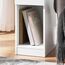SoBuy Nachttisch schmal Nachtschrank Beistelltisch mit Schublade und Ablage Nachtkästchen Bedside Table für Schlafzimmer Wohnzimmer Weiß B25 x T40 x H60 cm FBT111-II-WN