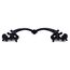 JETLAND Schubladengriffe in französischer Provinz, 4 Stück, flach, schwarz, 10,2 cm Lochmitte, Vintage-Shabby-Chic-Griffe für Kommode, Nachttisch, Schrank, PW16190102