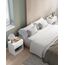 VASAGLE Nachttisch, 2er Set, Beistelltisch, mit Schublade, Griff, offenes Fach, Couchtisch, für Schlafzimmer, Wohnzimmer, klassikweiß LET819T14
