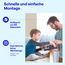 BedShelfie Bettseitiges Nachttischregal für Etagen- & oberes Bett, Studentenwohnheim Essentials, Hochbett-Nachttisch, schwebendes Bettablage-Tablett, Wohnheim-Deko von Smallish - Flexfit Modell, Natur