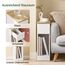 SoBuy Nachttisch schmal Nachtschrank Beistelltisch mit Schublade und Ablage Nachtkästchen Nightstand für Schlafzimmer Wohnzimmer Weiß B20 x T35 x H60 cm FBT111-W