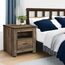 Signature Design by Ashley Trinell Rustikaler Nachttisch mit 1 Schublade und USB-Ladestationen, 66,6 cm hoch, Warmbraun