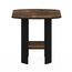 Furinno Simple Design End-/Beistelltisch, Bernsteinkiefer/Schwarz