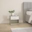 VASAGLE Nachttisch, Beistelltisch, mit Schublade, Griff, offenes Fach, Couchtisch, für Schlafzimmer, Wohnzimmer, naturbeige-wolkenweiß LET619T67