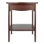 Winsome 94918 Beistelltisch aus Holz, gebogen, mit Einer Schublade, 55,9 x 45,7 x 45,7 cm, Braun