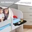 Modern Innovations Nachttischregal für Bett, Studentenwohnheim, Etagenbett-Regal/Caddy für obere Etagenbett, Nachttisch-Tablett mit Kordel und Getränkehalter zur Tischaufbewahrung (schwarz)