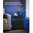 VASAGLE Kailyn Kollektion - Nachttisch 2er Set, LED-Beleuchtung, Beistelltisch, Sofatisch 3 Schubladen, Nachtschrank Schlafzimmer Wohnzimmer, modern, 35 x 40 x 55 cm, ebenholzschwarz LET0830B01