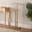 Versa Lund Moderner und multifunktionaler Herrendiener mit 2 Haken oder Aufhängern für Männer- oder Damenkleidung, Maßnahmen (H x L x B) 100 x 20 x 52 cm, Stahl, Farbe: Gold