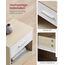 VASAGLE Nachttisch, 2er Set, Beistelltisch, mit Schublade, Griff, offenes Fach, Couchtisch, für Schlafzimmer, Wohnzimmer, naturbeige-klassikweiß LET819T67
