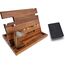 Eterluck Holz-Dockingstation für Herren, Nachttisch-Organizer-Set mit RFID-blockierender Leder-Geldbörse, Ladestation, Handy-Ständer, Tablet-Ständer, Ehemann-Geschenke von der Frau, für Papa – Walnuss