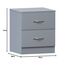 Vida Designs Nachttischkommode, Grau, H 47 x W 40 x D 36 cm Aprox