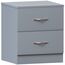 Vida Designs Nachttischkommode, Grau, H 47 x W 40 x D 36 cm Aprox