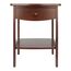 Winsome 94918 Beistelltisch aus Holz, gebogen, mit Einer Schublade, 55,9 x 45,7 x 45,7 cm, Braun