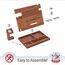 Eterluck Holz-Dockingstation für Herren, Nachttisch-Organizer-Set mit RFID-blockierender Leder-Geldbörse, Ladestation, Handy-Ständer, Tablet-Ständer, Ehemann-Geschenke von der Frau, für Papa – Walnuss