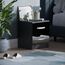 Vida Designs Nachttisch mit 2 Schubladen, Hochglanz, schwarz, 47 x 40 x 36 cm