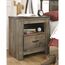 Signature Design by Ashley Trinell Rustikaler Nachttisch mit 1 Schublade und USB-Ladestationen, 66,6 cm hoch, Warmbraun