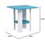 Furinno Simple Design Beistelltisch (2er Set), Holz, Hellblau/Weiß, 50.8 x 50.8 x 49.78 cm