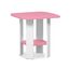 Furinno Simple Design Beistelltisch, Holz, Rosa/Weiß, 50.8 x 50.8 x 49.78 cm