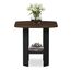 Furinno Simple Design Beistelltisch, Holz, Columbia Walnut/Schwarz, 50.8 x 50.8 x 49.78 cm