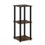 Furinno Simplistic Sofatisch, Couchtisch, Beistelltisch, mit 2 Ebenen, 2-er Set, Bernsteinkiefer/Schwarz