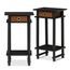 Furinno Hoher Beistelltisch mit Schublade (2er Set), Holz, Espresso/Braun, 29.49 x 39.5 x 70.41 cm