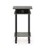Furinno Hoher Beistelltisch mit Einschüben, Holz, French Oak Grey/Black/Black, 29.49 x 39.5 x 70.41 cm