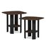 Furinno Simple Design Beistelltisch, holz, Columbia Walnut/Schwarz, 50.8 x 50.8 x 49.78 cm