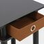 Furinno Hoher Beistelltisch mit Schublade (2er Set), Holz, Espresso/Braun, 29.49 x 39.5 x 70.41 cm