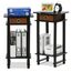 Furinno Hoher Beistelltisch mit Schublade (2er Set), Holz, Espresso/Braun, 29.49 x 39.5 x 70.41 cm