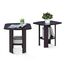 Furinno Simple Design Beistelltisch, Holz, Dunkle Walnuss, 50.8 x 50.8 x 49.78 cm