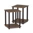 Furinno Simplistic Sofatisch, Couchtisch, Beistelltisch, mit 2 Ebenen, 2-er Set, Walnuss/Braun