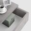 MOBILI FIVER, Riccardo Nachttisch, Grauer Beton, Made In Italy