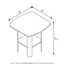 Furinno Simple Design Beistelltisch (2er Set), Holz, Rosa/Weiß, 50.8 x 50.8 x 49.78 cm