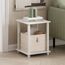 Furinno Simplistic Sofatisch, Couchtisch, Beistelltisch, mit 2 Ebenen, 2-er Set, Weiß/Weiß