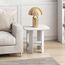 Furinno Simple Design End-/Beistelltisch, Weiß, 2er-Set
