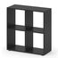 Vicco Raumteiler Tetra, Schwarz, 72.6 x 72 cm, zur Aufbewahrung und Präsentation von Büchern oder Dekoboxen