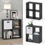 Vicco Raumteiler Tetra, Schwarz, 72.6 x 72 cm, zur Aufbewahrung und Präsentation von Büchern oder Dekoboxen