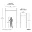 Umbra Anywhere Rod Ausziehbare Vorhangstange und Raumteiler, mobile Teleskop- und Klemmvorhangstange, Montage ohne Bohren und Schrauben, D25mm, 91-168 cm, Matt Schwarz