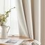 MRTREES Gardinen Wohnzimmer mit Ösen Halbtransparent, Vorhänge Schlafzimmer Blickdicht Kälteschutz Gardinen Verdunkelnd für Kinderzimmer Küche, Hellbeige, 1 Stück