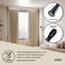 Umbra Anywhere Rod Ausziehbare Vorhangstange und Raumteiler, mobile Teleskop- und Klemmvorhangstange, Montage ohne Bohren und Schrauben, D25mm, 91-168 cm, Matt Schwarz