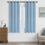 MRTREES Vorhang Blickdicht Gardinen Thermovorhang mit Ösen Verdunklungsvorhang Ösenschal Vorhänge Kurz Modern 167×117cm(H×B) Hellblau 2er Set für Hotels Büros Wohnzimmer Schlafzimmer Kinderzimmer