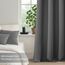 MRTREES Vorhang Blickdicht Gardinen Thermovorhang mit Ösen Verdunklungsvorhang Ösenschal Vorhänge Kurz Modern 160×140cm(H×B) Dunkelgrau 2er Set für Wohnzimmer Schlafzimmer Kinderzimmer