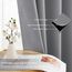 MRTREES Vorhang Blickdicht Gardinen Thermovorhang mit Ösen Verdunklungsvorhang Ösenschal Vorhänge Kurz Modern 183×117cm(H×B) Hellgrau 2er Set für Hotels Büros Wohnzimmer Schlafzimmer Kinderzimmer