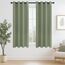 MRTREES Gardinen mit Ösen Fenster Wohnzimmer Modern Kurz 2er Set H 185 x B 140 cm, Thermo Vorhang Kinderzimmer Grün Blickdicht Kurze Vorhänge Schlafzimmer Verdunklungsvorhänge
